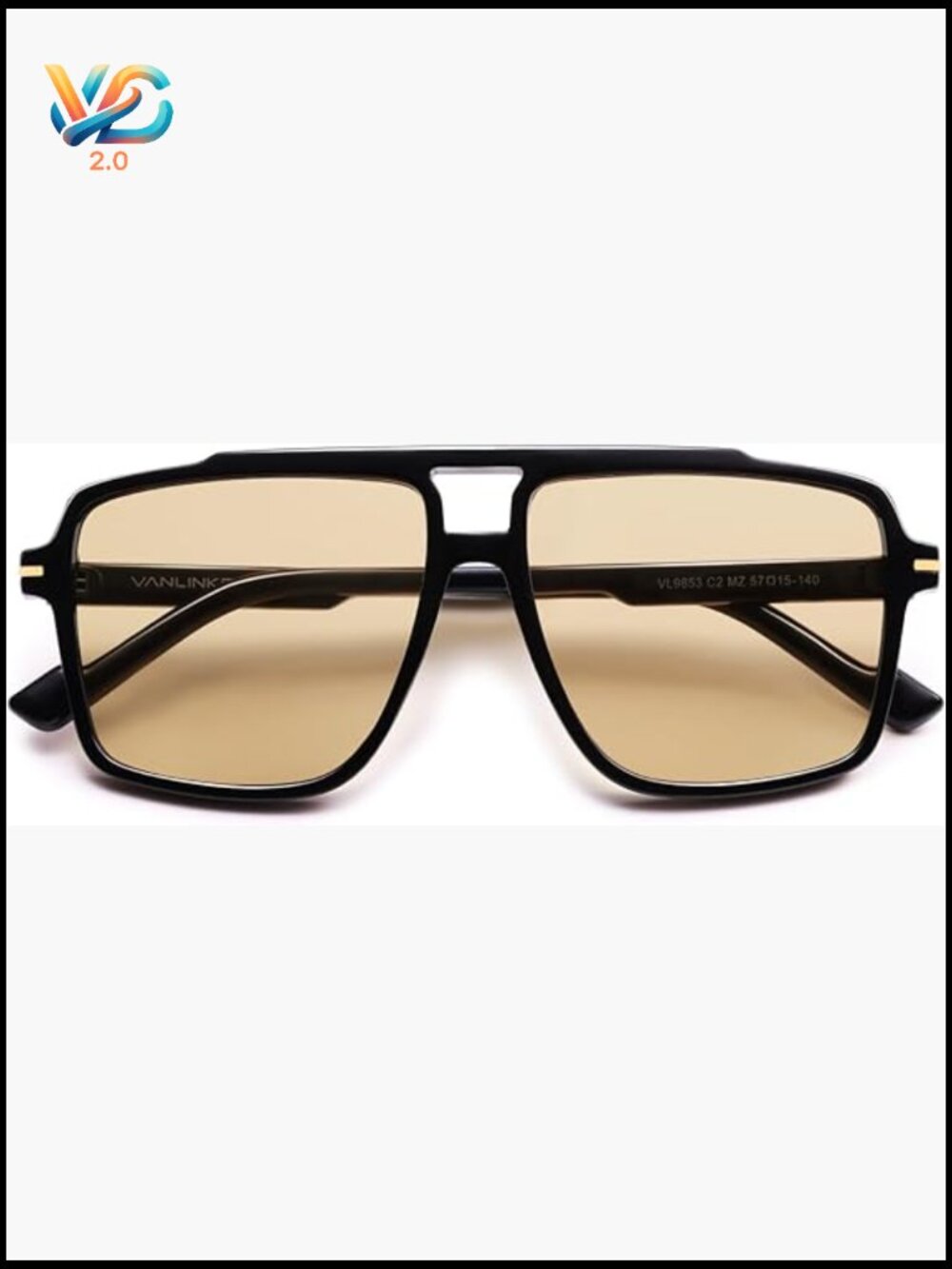 Polarized Oversized Aviator Sunglasses Retro Trendy UV400 Protection Unisex